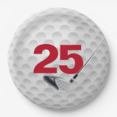 25e verjaardag Golf Ball Design Bord (Voorkant)
