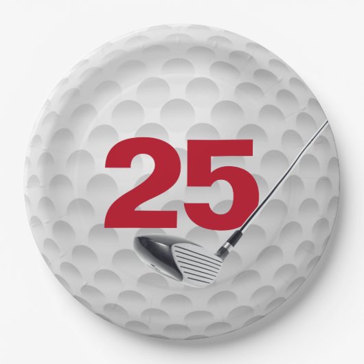 25e verjaardag Golf Ball Design Bord (Voorkant)