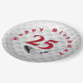 25e verjaardag Golf Ball Design Bord (Gekanteld)