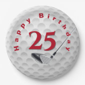 25e verjaardag Golf Ball Design Bord (Voorkant)