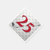 25e verjaardag Golf Club Napkins Servet (Hoek)