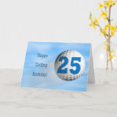 25e verjaardag golfkaart kaart (Gele Bloem)