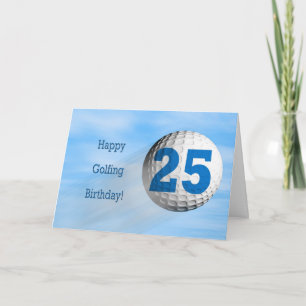 25e verjaardag golfkaart kaart
