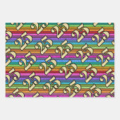 25e Verjaardag Gouden Getallen Glitter Regenboog S Inpakpapier Vel (Voorkant)