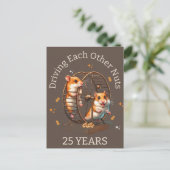 25e verjaardag hamsters Drijven elkaar gek Briefkaart (Staand voorkant)