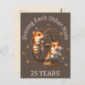 25e verjaardag hamsters Drijven elkaar gek Briefkaart (Voorkant / Achterkant)