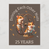25e verjaardag hamsters Drijven elkaar gek Briefkaart (Voorkant)