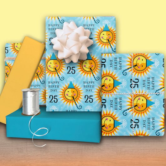 25e verjaardag inpakpapier
