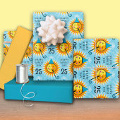 25e verjaardag inpakpapier vel