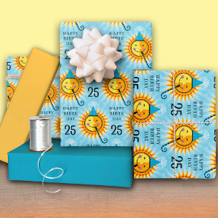 25e verjaardag inpakpapier vel