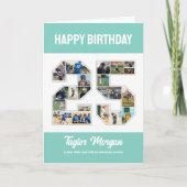 25e verjaardag Jubileum nummer 25 Fotocollage Kaart (Voorkant)