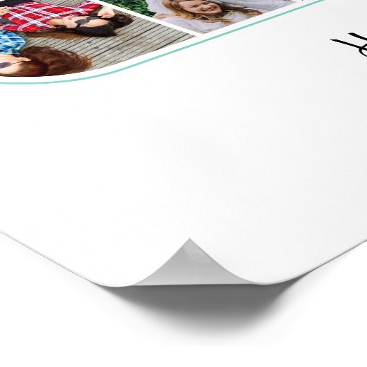 25e verjaardag Jubileum nummer 25 Fotocollage Poster (Hoek)