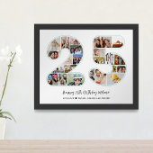 25e verjaardag Jubileum nummer 25 Fotocollage Poster
