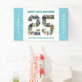 25e verjaardag Jubileum nummer 25 Fotocollage Spandoek (Insitu)