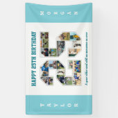 25e verjaardag Jubileum nummer 25 Fotocollage Spandoek (Verticaal)