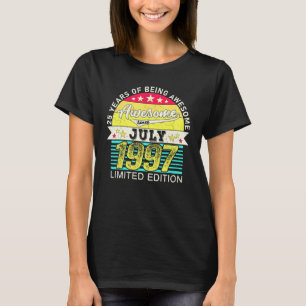25e verjaardag juli 2022 25 jaar geboren 1997  1 t-shirt