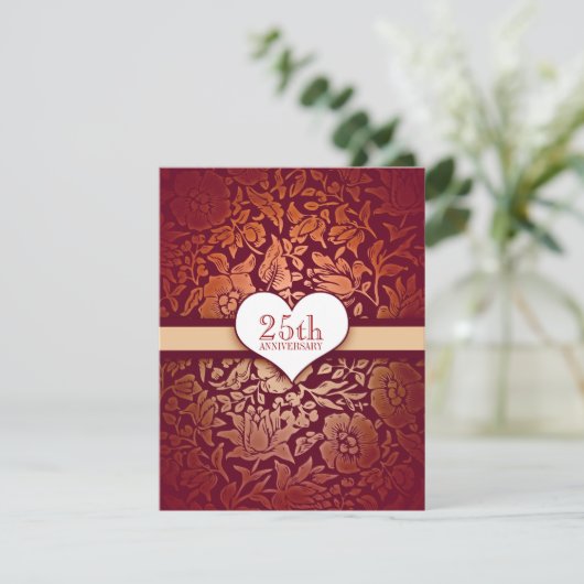25e verjaardag kaart (Staand voorkant)