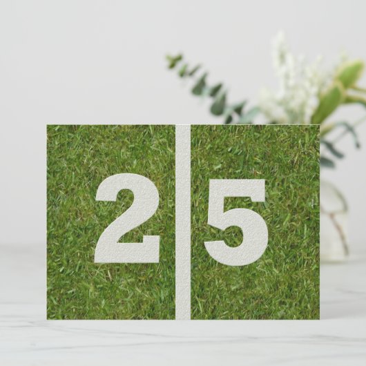 25e verjaardag! kaart (Staand voorkant)