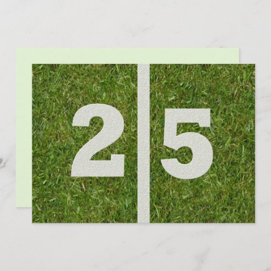 25e verjaardag! kaart (Voorkant / Achterkant)