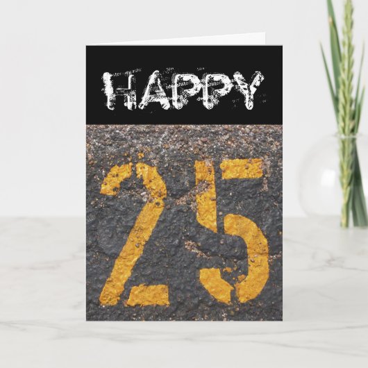 25e verjaardag-Kaart Kaart (Voorkant)