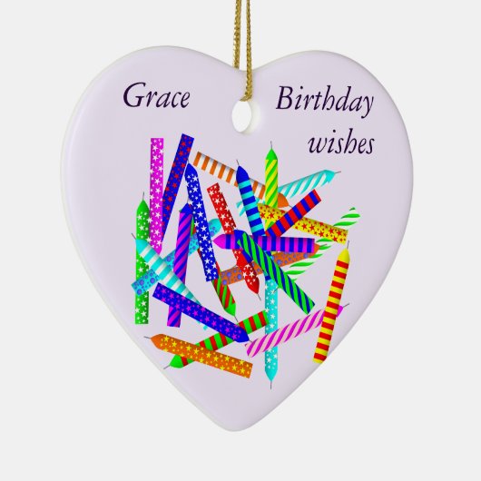 25e verjaardag keramisch hart ornament (Rechts)