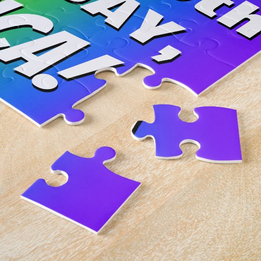 25e verjaardag: kleurrijk, vun regenboogpatroon # legpuzzel (Zijkant)