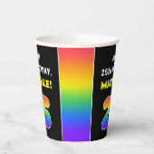 25e verjaardag: kleurrijke regenboog # 25, Naam va Papieren Bekers (Links)