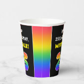 25e verjaardag: kleurrijke regenboog # 25, Naam va Papieren Bekers (Rechts)