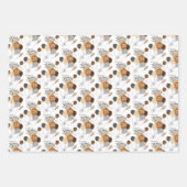 25e verjaardag Leopard Tiger Animal Print ballonne Inpakpapier Vel (Voorkant)