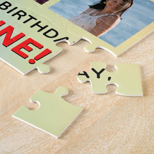 25e Verjaardag: Leuke Regenboog #, Aangepaste Naam Legpuzzel (Zijkant)