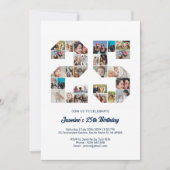 25e verjaardag nummer 25 aangepaste fotocollage kaart (Voorkant)