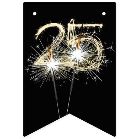 25e verjaardag of partij bij het Jubileum Vlaggetjes (Tweede vlag)