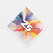 25e verjaardag Paint Blast servetten (Hoek)