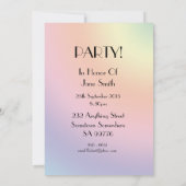 25e verjaardag partij bord uitnodiging (Achterkant)