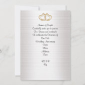 25e verjaardag partij zilveren harten plechtig kaart (Achterkant)