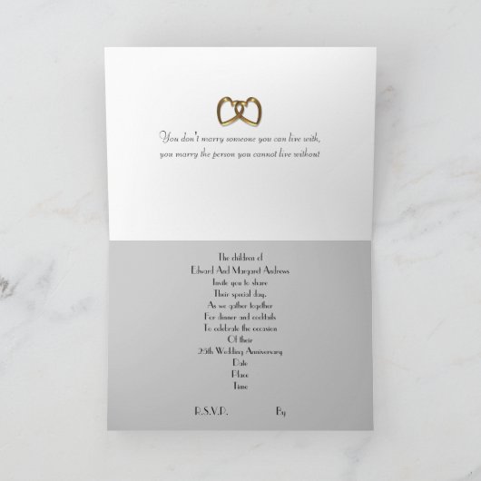 25e verjaardag partijuitnodiging van kinderen (Binnen)