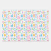 25e verjaardag Pastel Roze Cake Cadeaus Ballons Inpakpapier Vel (Voorkant)