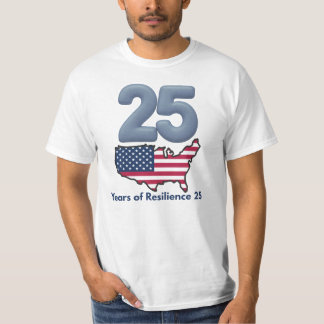 25e verjaardag Patriot Day 9/11 Jaren van Veerkrac T-shirt