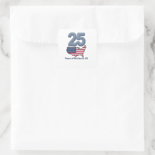 25e verjaardag Patriot Day 9/11 Jaren van Veerkrac Vierkante Sticker