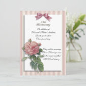 25e verjaardag roos kaart (Staand voorkant)