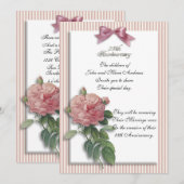 25e verjaardag roos kaart (Voorkant / Achterkant)