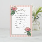 25e verjaardag rozen kaart (Staand voorkant)