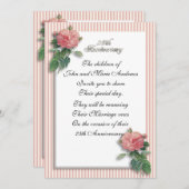 25e verjaardag rozen kaart (Voorkant / Achterkant)