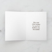 25e verjaardag: Rustic Faux Wood Kijk, regenboog " Kaart (Binnen)