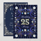25e verjaardag uitnodiging met massa ' s juwelen (Voorkant / Achterkant)