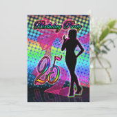 25e verjaardag uitnodiging van de partij, Neon met (Staand voorkant)