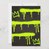 25e verjaardag Uitnodigingen Mannen Graffiti Paint (Achterkant)