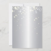 25e verjaardag Uitnodigingen - Silver Sparkly nodi (Achterkant)