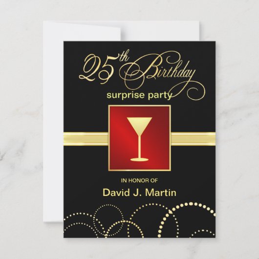 25e verjaardag Uitnodigingen van de Verzekeringspa (Voorkant)