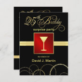 25e verjaardag Uitnodigingen van de Verzekeringspa (Voorkant / Achterkant)